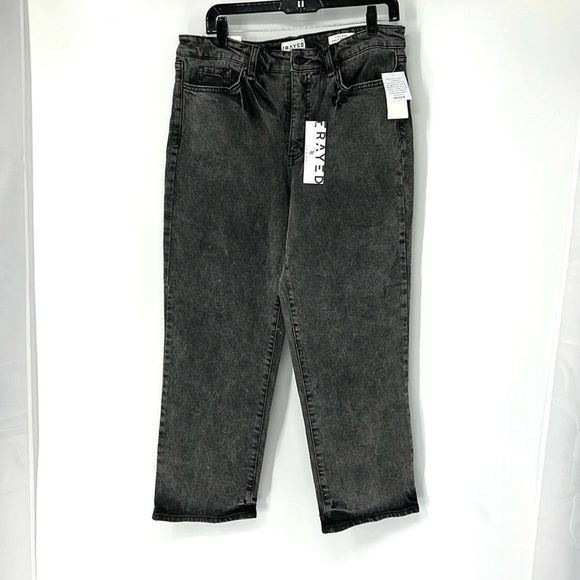 Frayed NWT women’s high rise ankle straight jeans 31 - Picture 1 of 12